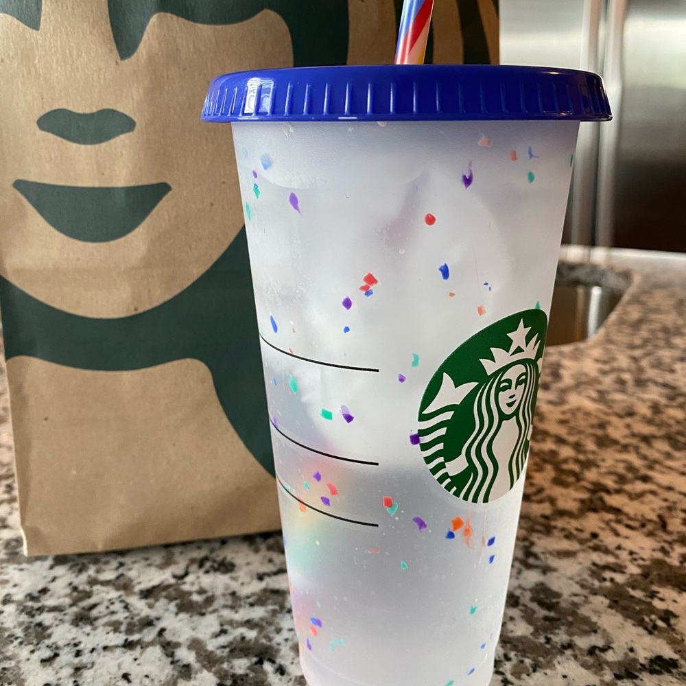 Starbucks confetti color changing tumbler